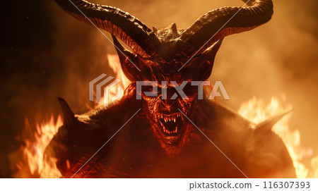 帶有魔鬼形象的圖形 116307393