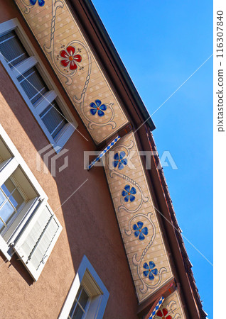 Gable decorations in the old town of Aarau [Aargau, Switzerland] 116307840
