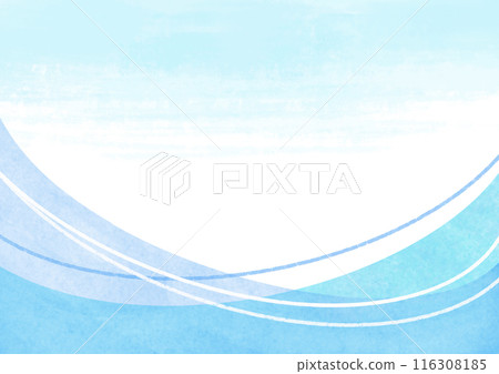 Refreshing blue watercolor background material 116308185