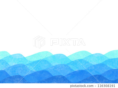 Refreshing wave watercolor background material Refreshing wave watercolor background material 116308191