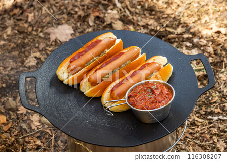 Hot dog American taste hot dog 116308207