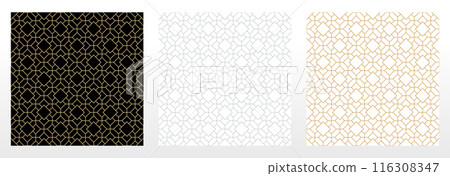 Set of abstract geometric patterns. Seamless vector backgrounds. Colored ornaments Graphic modern patterns Simple lattice graphic design 116308347