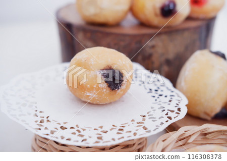 flavored ball donuts as a background 116308378