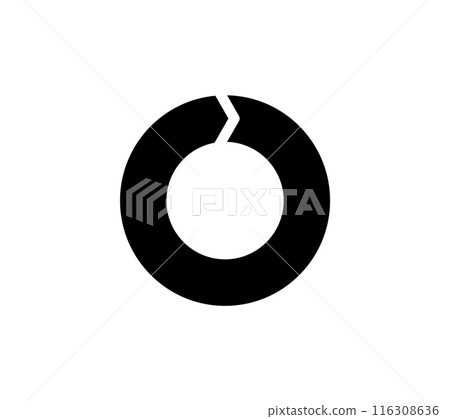 簡單的旋轉箭頭圖標 116308636
