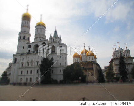 Russia Moscow Kremlin Ivan the Great Bell Tower Diorama style 116309419