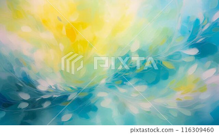 油畫風格的抽象枝葉背景圖 116309460