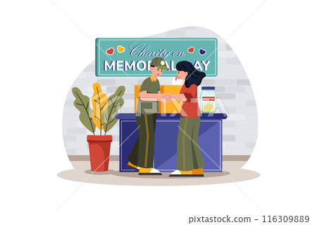 People donate to veterans' charities and organizations on Memorial Day. People donate to veterans' charities and organizations on Memorial Day. 116309889