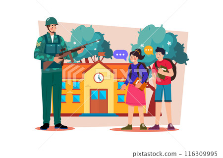 Schools organize assemblies and activities to educate students about the importance of Memorial Day. 116309995