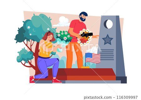 Families visit national cemeteries to pay their respects. Families visit national cemeteries to pay their respects. 116309997