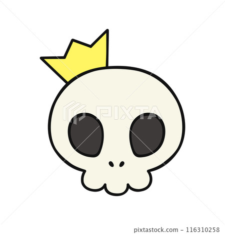 Cute skull and crown 116310258