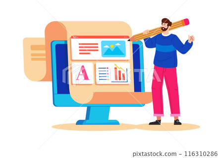 A content marketer develops a content strategy to attract and engage audiences. 116310286