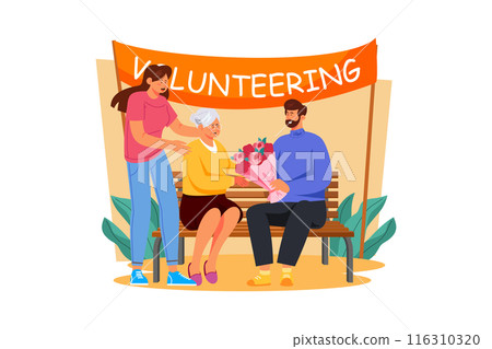 A couple spends the day volunteering at a local women's shelter A couple spends the day volunteering at a local women's shelter 116310320