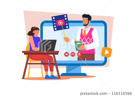 An instructional designer creates training videos for a company. An instructional designer creates training videos for a company. 116310566