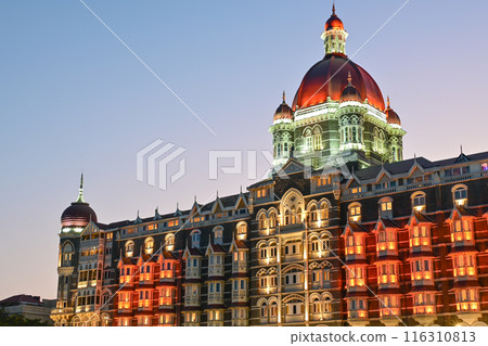 Taj Mahal Palace Hotel at twilight, Mumbai, India. Taj Mahal Palace Hotel at twilight, Mumbai, India. 116310813
