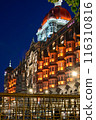 Taj Mahal Palace Hotel at twilight, Mumbai, India. 116310816