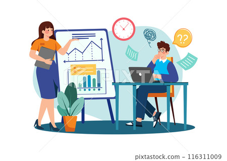 A student attends a tutoring session for help in a difficult subject. 116311009