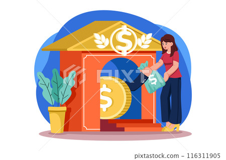 Business Person Taking A Business Loan Business Person Taking A Business Loan 116311905