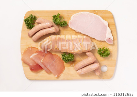Processed meats (Prosciutto, Hand-rolled loin ham, White loin ham, Vienna sausages) 116312682