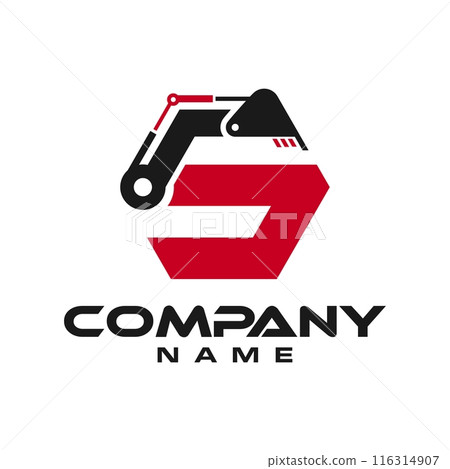 Letter S logo excavator construction logo Letter S logo excavator construction logo 116314907