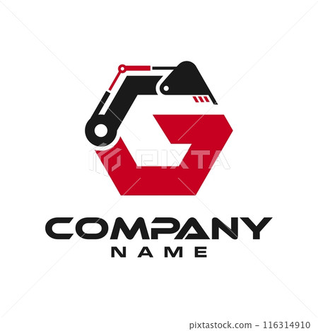 Letter G logo excavator construction logo 116314910