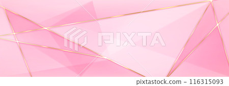 Pink pastel luxury background with gold pattern. 116315093