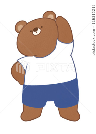 Bear doing radio exercises Bear doing radio exercises 116315215