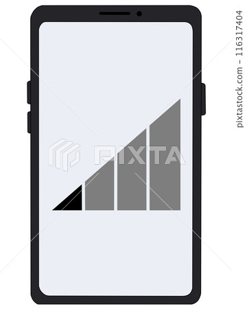 Antenna 2 (radio signal 1) displayed inside a smartphone (black) Antenna 2 (radio signal 1) displayed inside a smartphone (black) 116317404