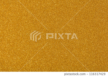 Glitter texture in brown tone, holiday wallpaper with gold sparkles. 116317429