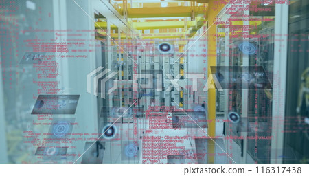 Image of data processing over computer servers 116317438