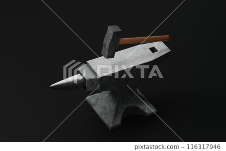 worker, sledgehammer, metallurgy 116317946