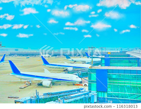 Airport and plane 116318013