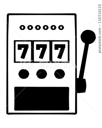 Simple slot machine illustration material 116318210