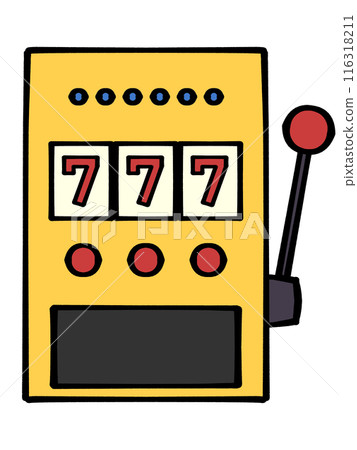 Simple slot machine illustration material 116318211