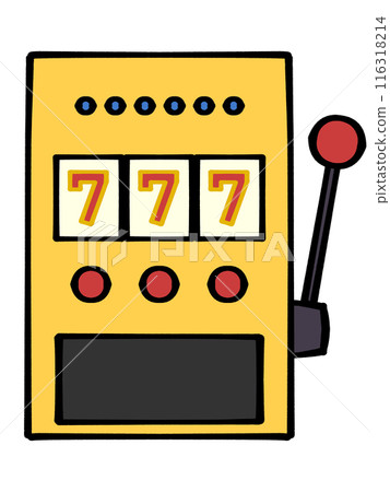 Simple slot machine illustration material 116318214