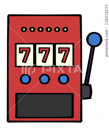 Simple slot machine illustration material 116318215