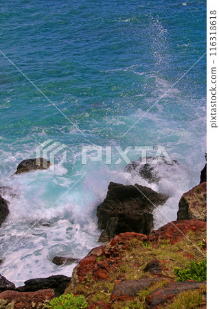 海岸和浪花/ria海岸（鹿兒島縣指宿市） 116318618