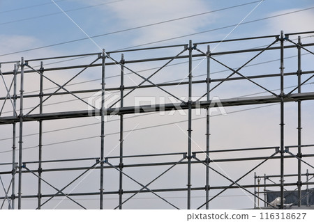 Image of external scaffolding (framework scaffolding) Image of external scaffolding (framework scaffolding) 116318627