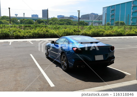 Image of a sports car in a parking lot 116318846