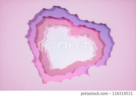 Tearing cartoon card, light background, 3d 116319531