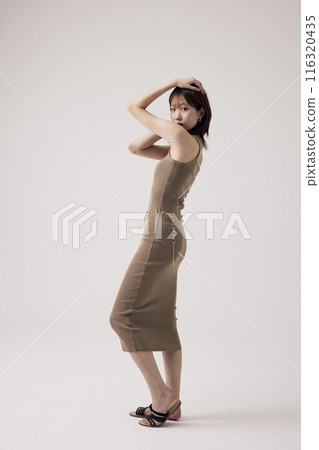 Korean Woman Poses in Old Money Style 116320435