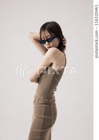 Korean Woman Poses With Sunglasses Korean Woman Poses With Sunglasses 116320461