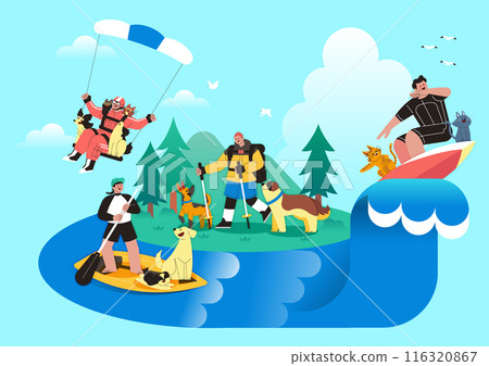 People who enjoy pets and leisure sports People who enjoy pets and leisure sports 116320867