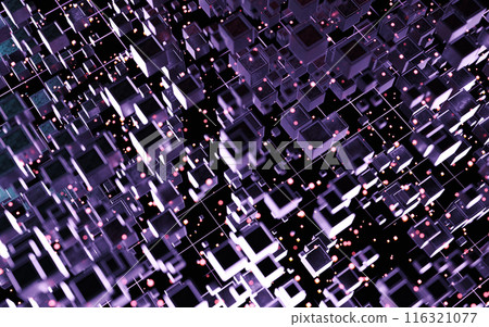 Abstract cube construction, 3d rendering. Abstract cube construction, 3d rendering. 116321077