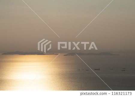 Sunset over the sea 116321173