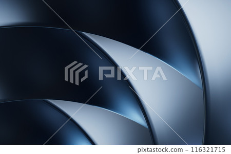 Metal curve with dark background, 3d rendering. Metal curve with dark background, 3d rendering. 116321715