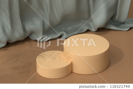 Empty stage with soft curtain background, 3d Empty stage with soft curtain background, 3d 116321749