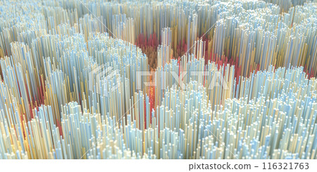 High density pixel cubes landscape, 3d rendering. 116321763