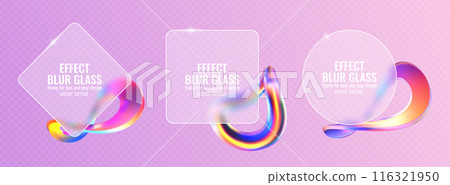 Vector blur glass frame. 116321950