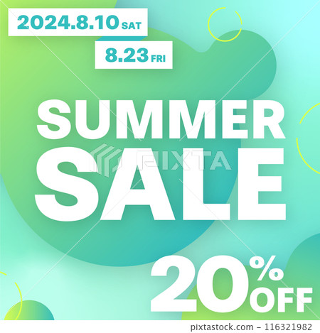 流行夏季促銷廣告素材_square 116321982