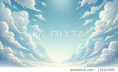 Simple summer sky and clouds illustration 116322085